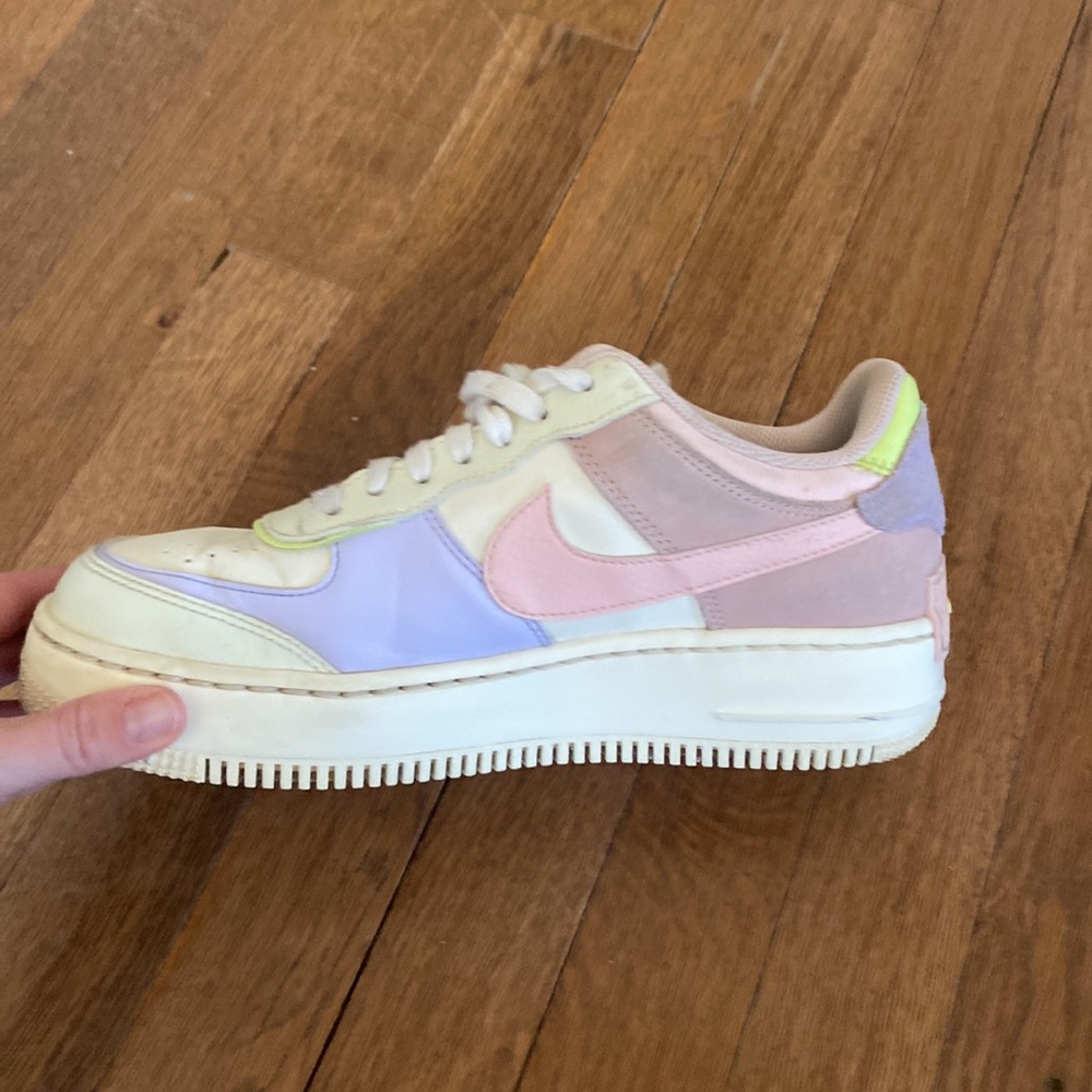 Nike Women's Pastel Multi-Color Sneakers - Pink, Lavender, Yellow, Cream